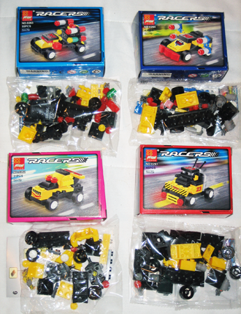 CZLEGORAC - Asst. 31pc Car Lego Brick Set in 4"x3" Box (12pcs @ $1.15/pc)