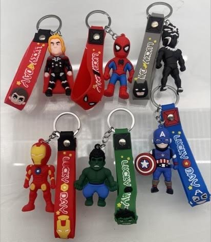 CZAVEKC - 9" Marvel Avengers Asst Figure Keychains w Wristband (12pcs @ $1.19/pc)