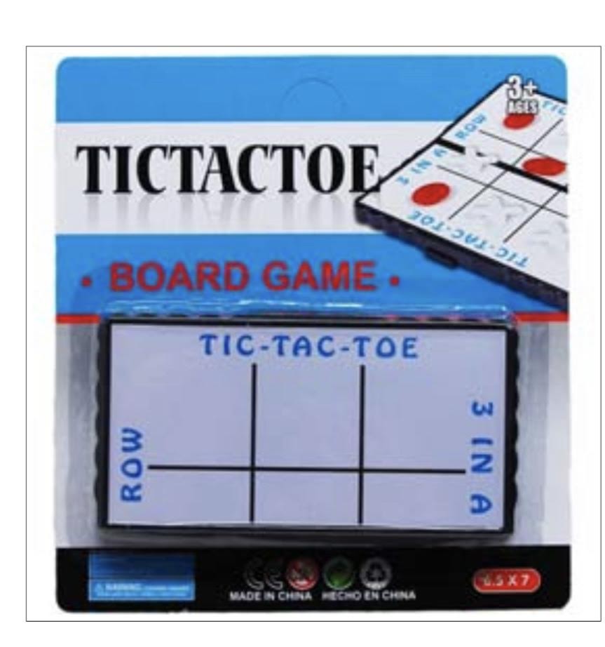 NM11061ARB - 7" Tic Tac Toe Play Game on Blister Card (48pcs @ $1.75/pc)