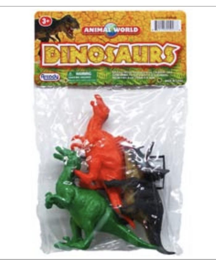 ARB6193 - 5" Heavy Plastic Dinosaurs Bulk (72pcs @ $0.59/pc)