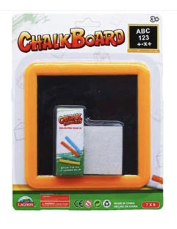 NM2611ARB - Kids Chalkboard w Chalk on 9" Blister Card (48pcs @ $1.95/pc)