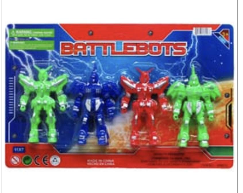 NB8812ARB - 4" Battle Robot Action Figures Bulk (192pcs @ $0.50/pc)