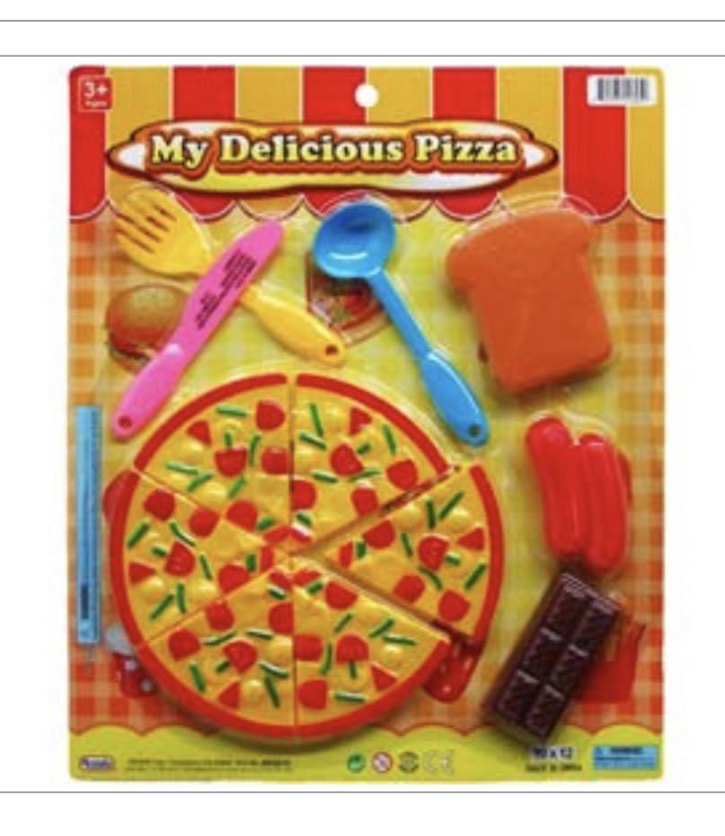 ARG018ARB - 12" Pizza Making Playset on Blister Card (24pcs & $2.75/pc)
