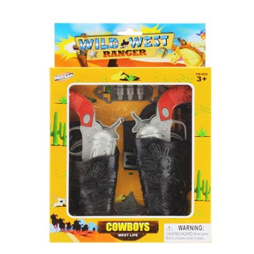 KK12900 - 2pk Cowboy Gun Playset w Holster (36pcs @ $1.89/pc)