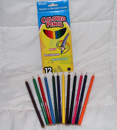 BR454 - 7" Box 12 pc Assorted Colored Pencils (12 pcs @ $1.00/pc)
