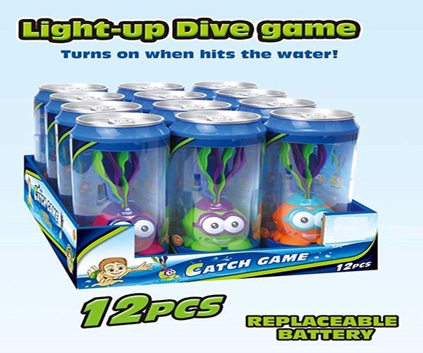 KK25474-DPY - Light Up Pool Dive Toys in Tube Display (24pcs @ $1.95/pc)
