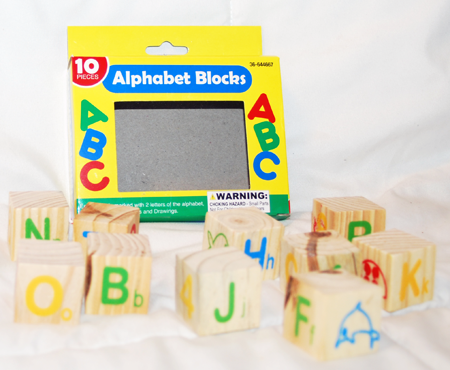 BR29 - 1" Wooden Alphabet 10 ct Learning Block (12pk @ $1.10/pk)
