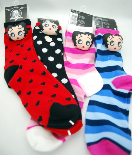 BBSOCK2 - Betty Boop Talking Socks (12 pairs @ $1.50/pc)
