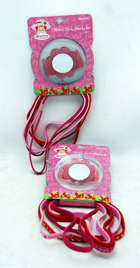 SSHAIR2 - Strawberry Shortcake Headband, Mirror and Comb Set (12pcs @1.65/pc)