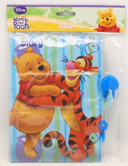 WPDIARY5 - Winnie the Pooh 7" Soft Diary w Lock (12pcs @ $1.25/pc)