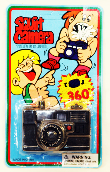 SQUIRTC - Novelty Squirt Camera on 7" Card (12pcs @ $0.90/pc)