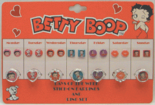 BBRING - Betty Boop Stick-On Earrings/Rings(12pcs @ $1.50/pc)