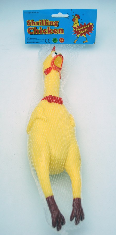 CHICKRUB - 12" Rubber Squeaking Chickens (12pcs @ $2.80pc)
