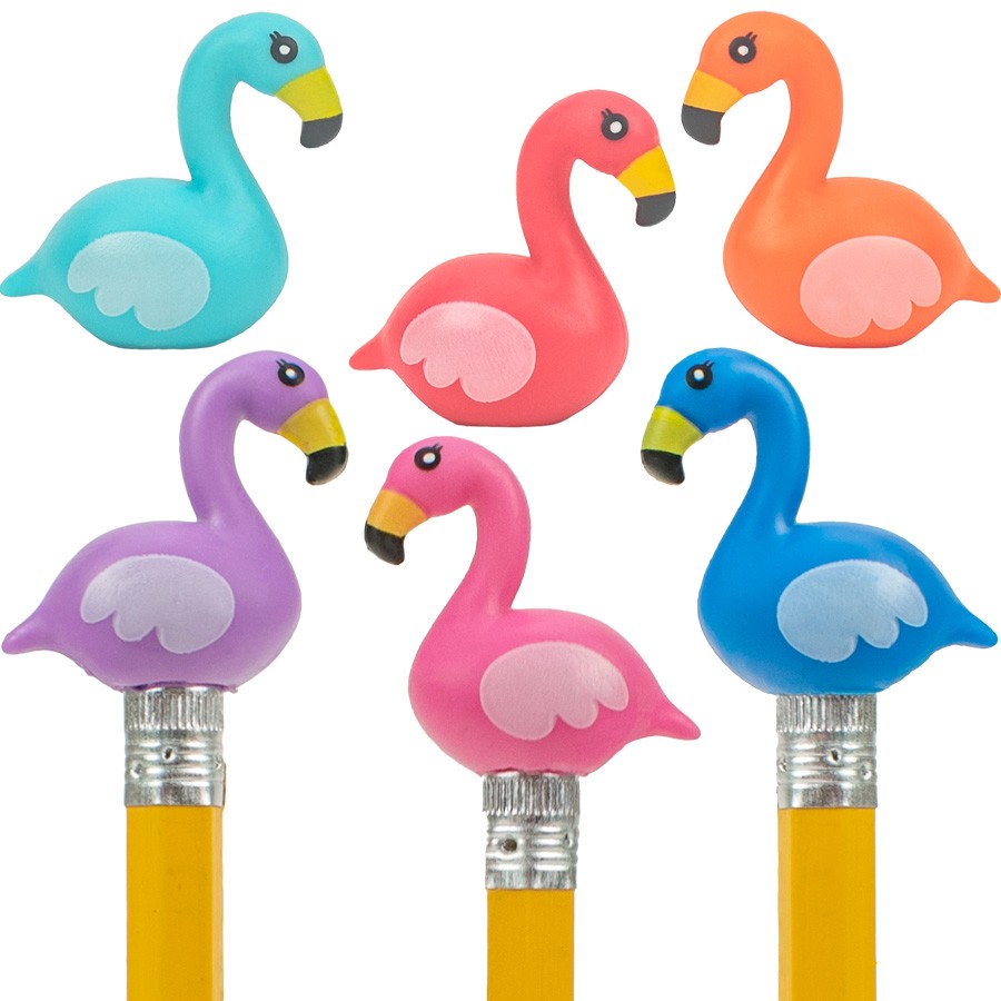 A1FLAMB - Flamingo Squishies Pencil Toppers (100pcs @ $0.18/pc)