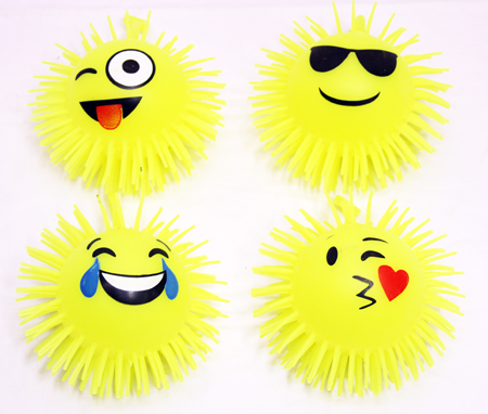 CZEMOJI - 5" Emoji Light Up Puffer Balls (12pcs @ $1.20/pc)