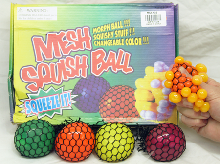CZGSB4 - 3" Asst. Grape Squish Balls (12pc @ $0.95/pc)