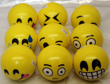CZBR460 - 3" Emoji Soft Foam Expression Balls (12 pcs @ $1.00/pc)