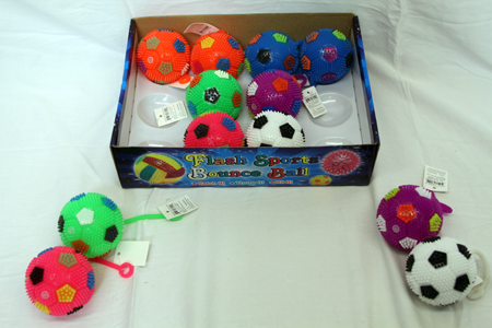 CZJB133 - 2.5" Light Up Squeaky Spiky Soccer Ball YoYo's (12pcs @ $1.15/pc)