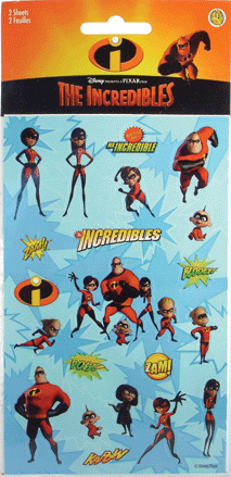 INCSTI - The Incredibles Sticker Sheets(12pcs @ $0.75/pc)