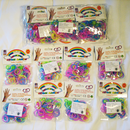 LOOM7 - 4" Pack of Colorful Loom Bands (12pcs @ $0.60/pc)