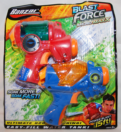 BR96 - 4" Blast Force Water Gun 2-pack (12 pcs @ $1.50pk or $0.75/pc)