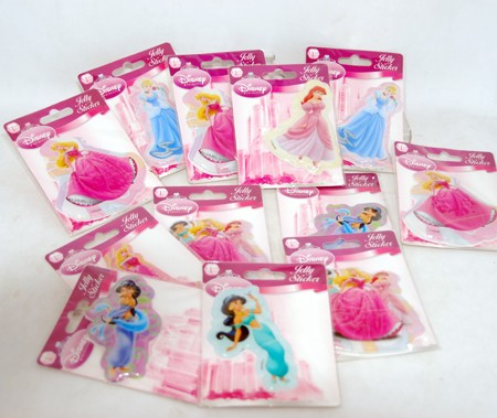PRPUFF - Disney Princess Asst. Puff Stickers on 4"x3" Card (12pcs @ $0.35/pc)