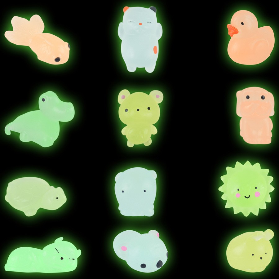 A1SQS3B - Squeezie Squees Glow in the Dark Mix (100pcs @ $0.39/pc)