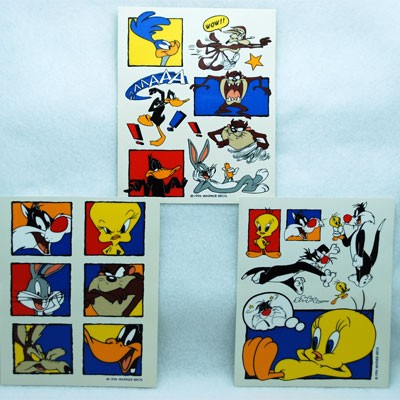STILT2 - 7" Looney Tunes Asst. Washable Stickers (50pks @ $0.39/pk)