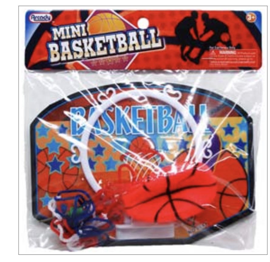 ARB0081 - Mini Basketball Play Set in 9" Poly Bag (36pcs @ $2.15/pc)