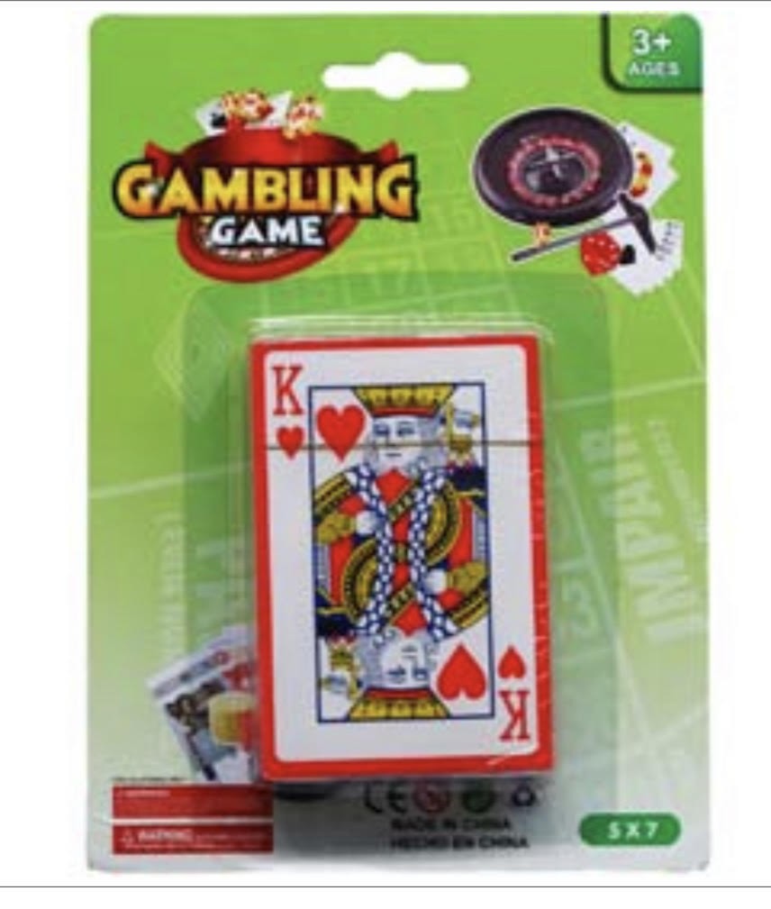 NB8601ARB - SINGLE DECK PLAYING CARDS  ON BLISTER CARD (36pcs @ $0.99/pk)