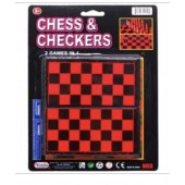 ARM2026ARB - 2 in 1 Chess / Checkers Set on Blister Card (36pcs @ $2.00/pc)