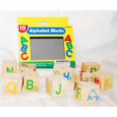 BR29 - 1" Wooden Alphabet 10 ct Learning Block (12pk @ $1.10/pk)