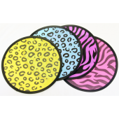 CC42 - 9.5" Animal Print Nylon Frisbees (12pcs @ $0.49/pc)