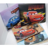 PORTM1  -  Asst. Disney Cars 12" x 9.5" Fold Over Folders w/ Snap String (12pcs @ $1.00/pc)