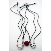 SPORTNEC - Resin Asst. Sport Ball Necklaces (12pcs @  $0.25/pc)