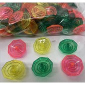 CZQ14 - 1.5" Neon Colorful Plastic Spinning Tops (144pcs @ $0.04/PC)