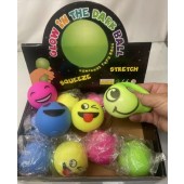 CZGLOWSQ - 2.5" Soft Squeeze GLOW IN DARK Rubber Ball Soft Insides (12pcs @ $0.95/pc)